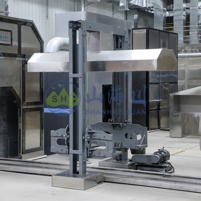 Ein&auml;scherungsmaschine f&uuml;r die Aschesammlung